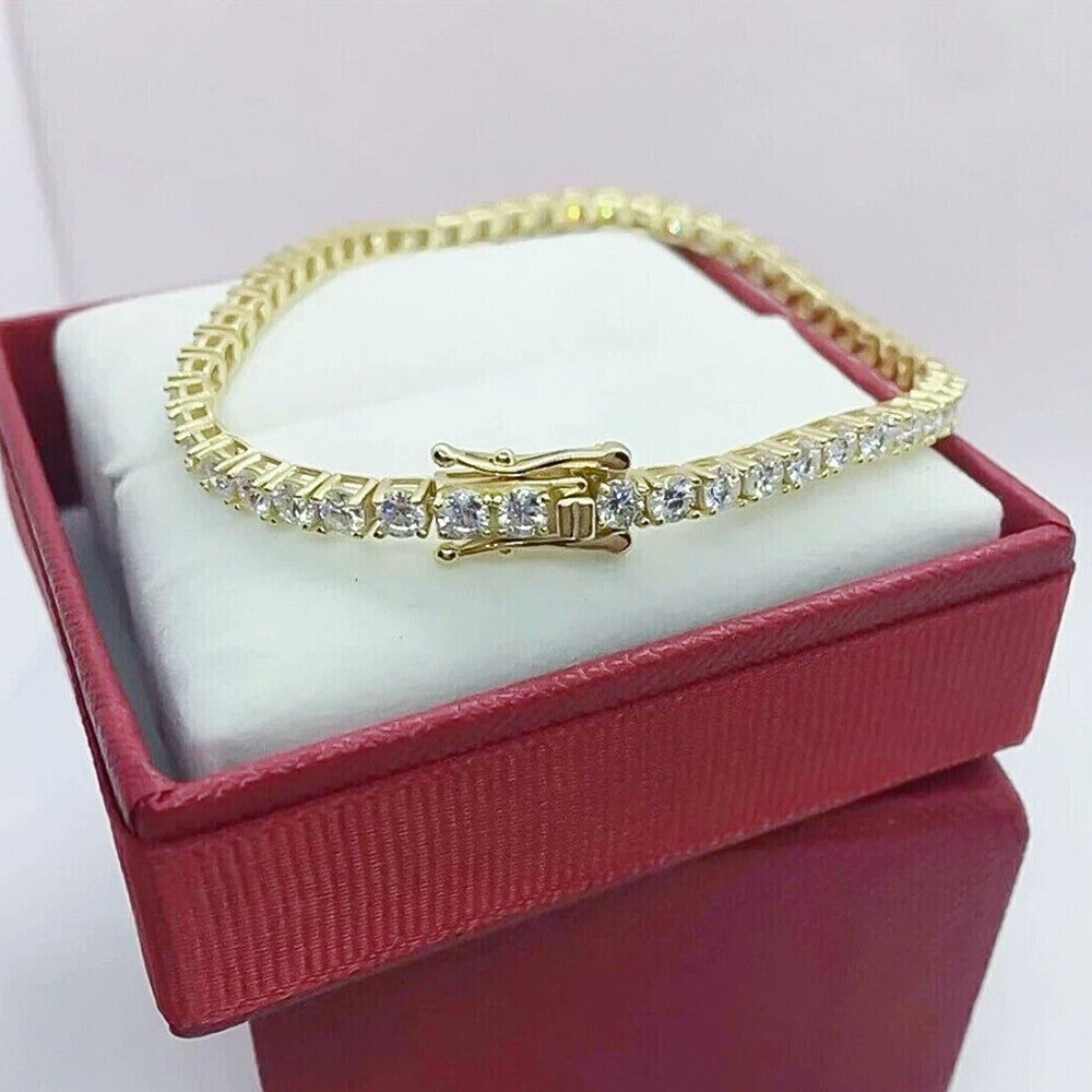 7.50CT Round Cut Natural Diamond Tennis Bracelet Wedding Gift 14K White Gold - Image 4 - GEMHUB & CO.
