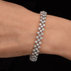 Solid 14K White Gold Round-Cut Certified Natural Diamond Tennis Bracelet Gift - GEMHUB & CO.