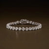 14K White Gold Heart-Cut Lab-Grown Diamond Tennis Bracelet Mother's Special Gift - Image 3 - GEMHUB & CO.