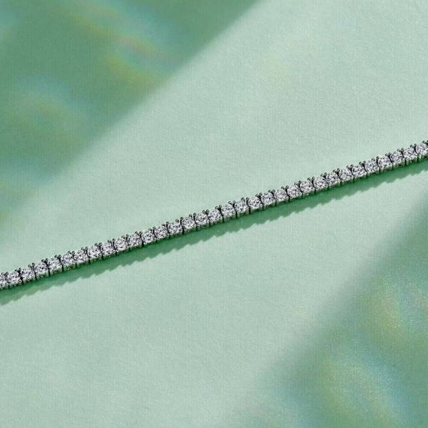 3.50Ct Round EF/VVS Certified Lab-Grown Diamond Tennis Bracelet 18k Solid Gold - Image 3 - GEMHUB & CO.
