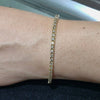 Tennis Bracelet 5Ct Round GH SI Natural Diamond 14K Yellow Gold Wedding Proposal - Image 2 - GEMHUB & CO.