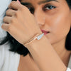 0.91 Ct Natural Diamond Bracelet H-I Color VS Clarity Solid Gold Fine Jewelry