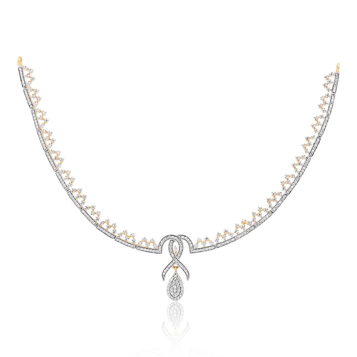 2.73 Ct Diamond Jewelry Set G-H VS Natural Diamond Necklace & Earrings
