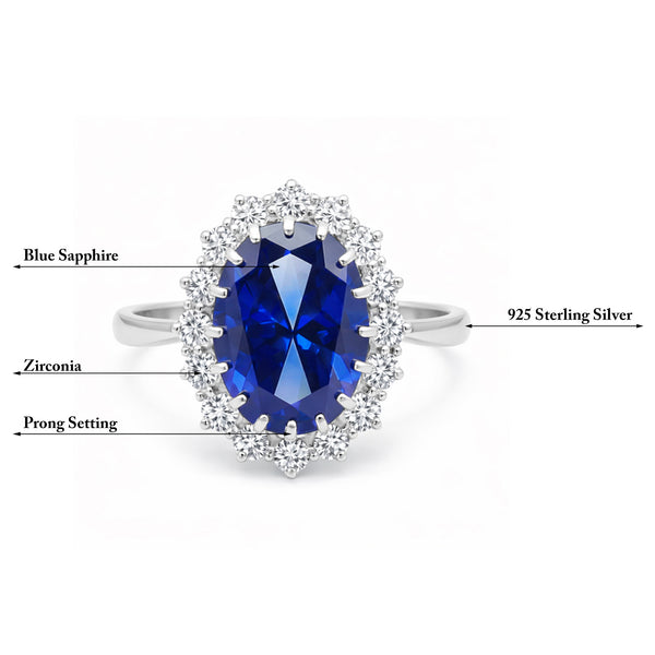 5 Ct Natural Blue Sapphire Ring - GEMHUB & CO. - View 6
