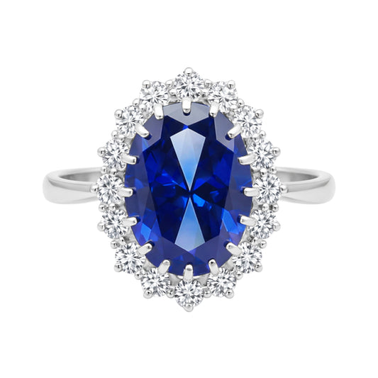 5 Ct Natural Blue Sapphire Ring - GEMHUB & CO.