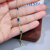 Certified Oval Cut Natural Sapphire & Diamond Chain Tennis Bracelet 14k Gold - GEMHUB & CO.