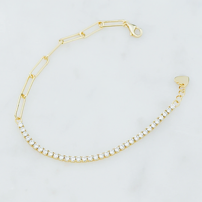 Women 1.50Ct Round Natural GH/SI Diamond Chain Tennis Bracelet 14k Yellow Gold