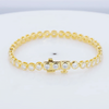 Bezel Round Certified Lab-Grown 8Ct Diamond Tennis Bracelet 14k Yellow Gold - GEMHUB & CO.