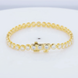 Bezel Round Certified Lab-Grown 8Ct Diamond Tennis Bracelet 14k Yellow Gold