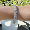 Wedding Gift 10.35Ct Natural Diamond Tennis Bracelet For Women 14k White Gold - Image 2 - GEMHUB & CO.