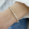 Multi Shapes Lab-Grown/CVD Diamond Bezel Set Tennis Bracelet 14k Yellow Gold - Image 2 - GEMHUB & CO.
