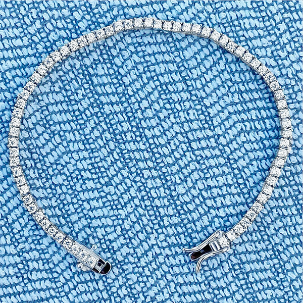 14k Gold 6Ct Round Cut Certified Natural Diamond Tennis Bracelet Dazzling GH/SI - Image 3 - GEMHUB & CO.