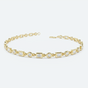 Lab-Grown Diamond Unique Design Bezel Set Women Tennis Bracelet 14K Yellow Gold