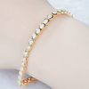 Bezel Round Certified Lab-Grown 8Ct Diamond Tennis Bracelet 14k Yellow Gold - Image 3 - GEMHUB & CO.