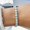 14K White Gold 7.00CT Round Cut Natural Diamond Tennis Bracelet Wedding Gift - Image 3 - GEMHUB & CO.