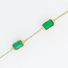 5Ct Certified Natural Green Emerald Bezel Set Tennis Chain Bracelet in 14k Gold - Image 3 - GEMHUB & CO.