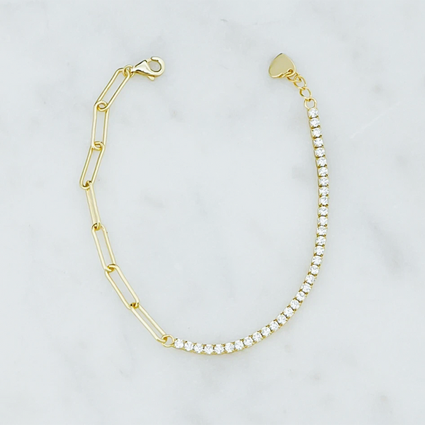 Women 1.50Ct Round Natural GH/SI Diamond Chain Tennis Bracelet 14k Yellow Gold - Image 2 - GEMHUB & CO.