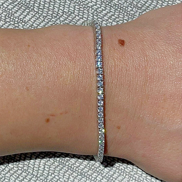 14k Gold 6Ct Round Cut Certified Natural Diamond Tennis Bracelet Dazzling GH/SI - Image 2 - GEMHUB & CO.