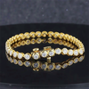 Bezel Round Certified Lab-Grown 8Ct Diamond Tennis Bracelet 14k Yellow Gold - Image 2 - GEMHUB & CO.