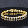 Bezel Round Certified Lab-Grown 8Ct Diamond Tennis Bracelet 14k Yellow Gold - Image 4 - GEMHUB & CO.