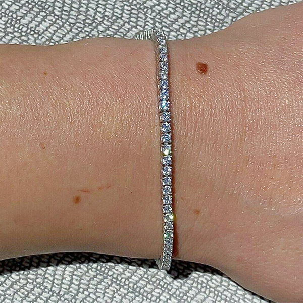 14k Gold 6Ct Round Cut Certified Natural Diamond Tennis Bracelet Dazzling GH/SI - Image 4 - GEMHUB & CO.