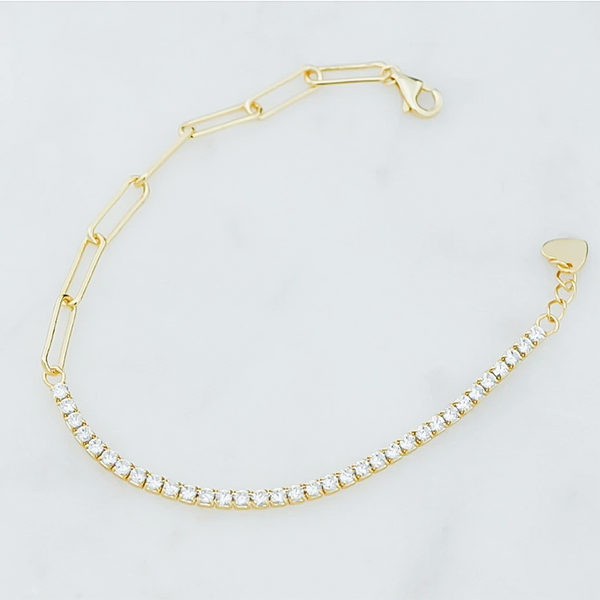 Women 1.50Ct Round Natural GH/SI Diamond Chain Tennis Bracelet 14k Yellow Gold - Image 4 - GEMHUB & CO.