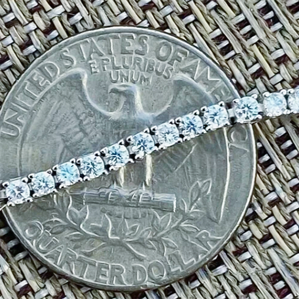 Round 5.75Ct GH/VS Certified Natural Diamond Women's Tennis Bracelet 14k Gold - Image 4 - GEMHUB & CO.