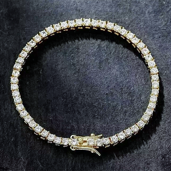 Certified 6.50Ct GH/VS Natural Diamond Tennis Bracelet For Her 14Kt Yellow Gold - Image 4 - GEMHUB & CO.