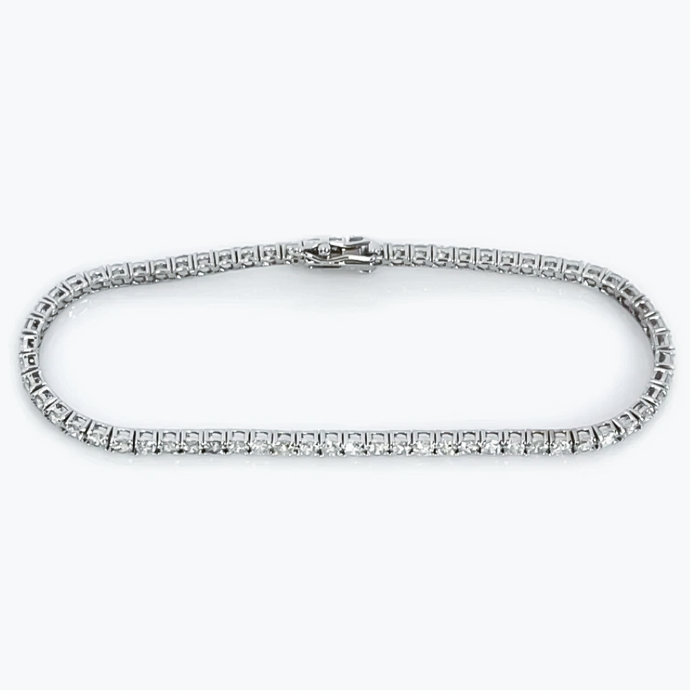 5CT Round Cut Natural Diamond Engagement Gift For Tennis Bracelet 14k White Gold - Image 4 - GEMHUB & CO.