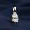 2 Ct Pear Cut Lab Grown Diamond Pendant - GEMHUB & CO. - View 4