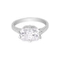 3.60 Ct Radiant Cut Lab Grown Diamond Ring — VS1 Clarity, 18k Gold Vermeil