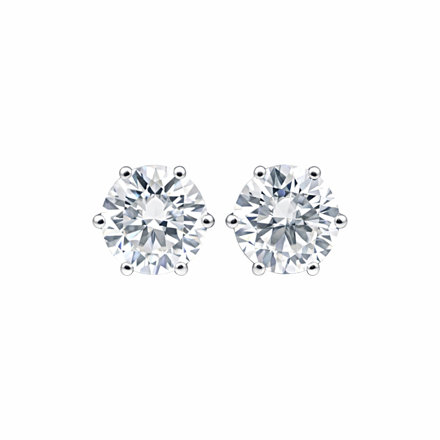 4.00 Ct Round Cut Lab Grown Diamond Earrings - GEMHUB & CO.