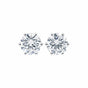 4.00 Ct Round Cut Lab Grown Diamond Stud Earrings — VS1 Clarity, 18k Gold Vermeil