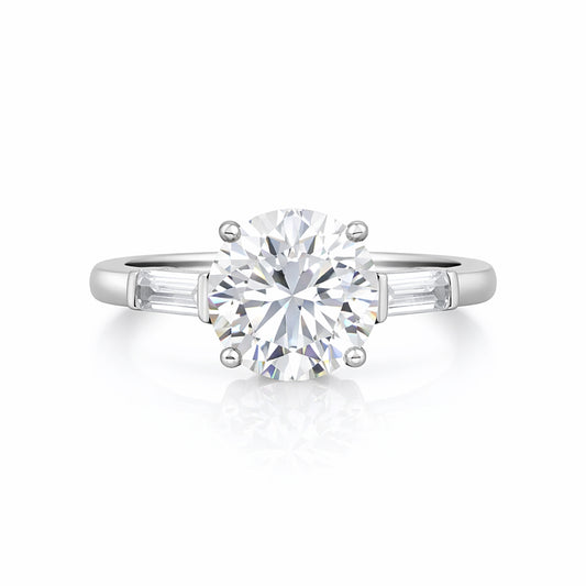 3.50 Ct Round Cut Lab Grown Diamond Ring - GEMHUB & CO.
