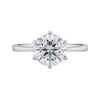 3.21 carat round cut lab-grown diamond solitaire ring in 18k gold vermeil