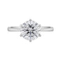 3.21 Ct Round Cut Lab Grown Diamond Ring — VS1 Clarity, 18k Gold Vermeil