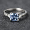 2.00 Ct Cushion Cut Blue Lab Grown Diamond Ring - GEMHUB & CO. - View 5