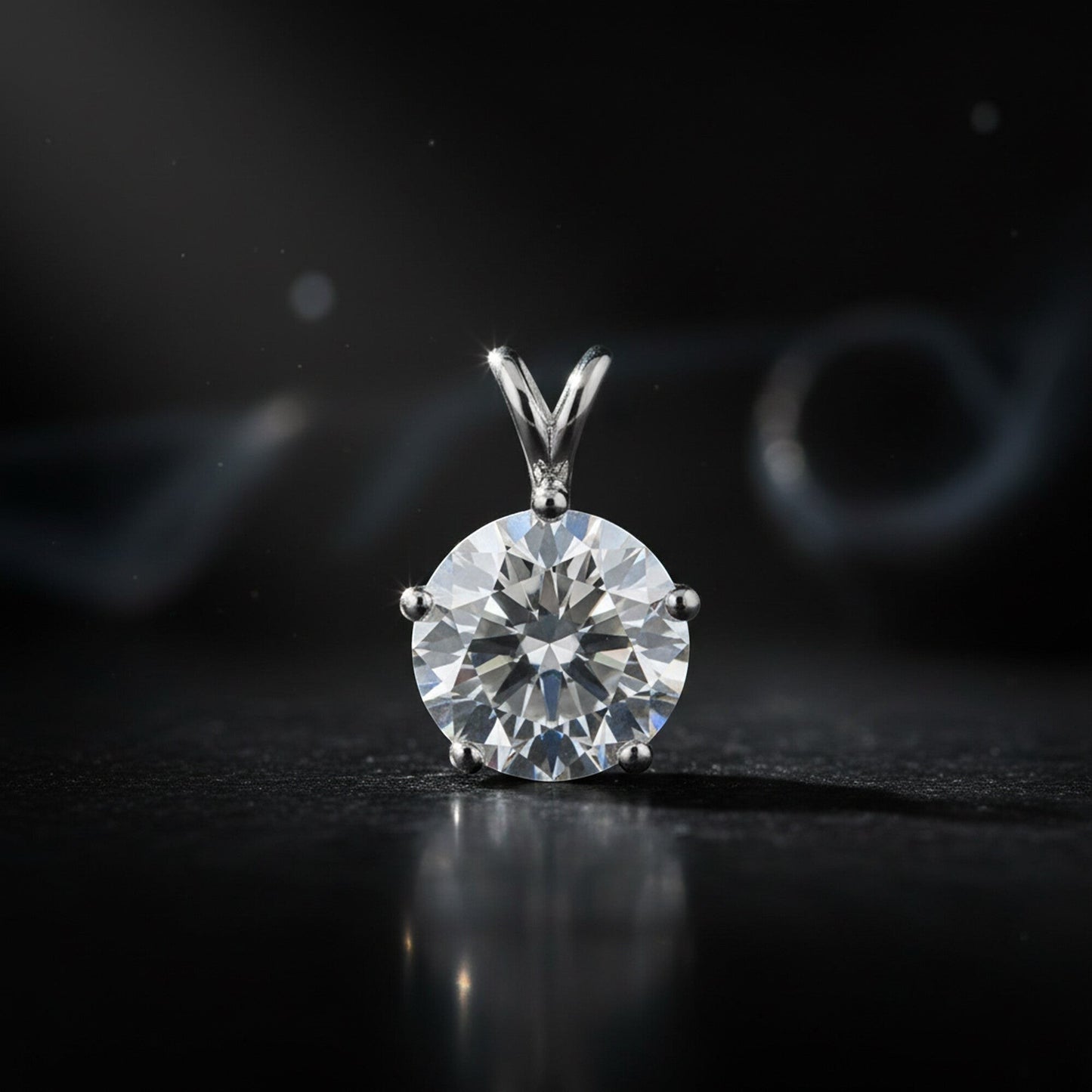 5 Ct Round Cut Lab Grown Diamond Pendant - GEMHUB & CO. - View 5