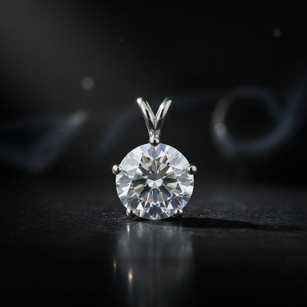 5 Ct Round Cut Lab Grown Diamond Pendant - GEMHUB & CO. - View 5