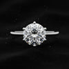 3.21 carat lab diamond ring worn on hand, classic engagement-ring styling