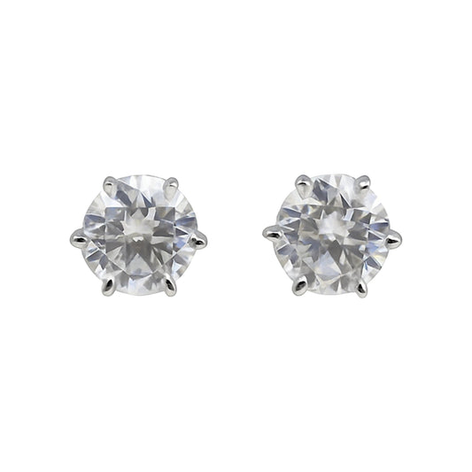 4.00 Ct Round Cut Lab Grown Diamond Earrings - GEMHUB & CO.