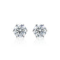 2 Ct Round Cut Lab Grown Diamond Stud Earrings VS1