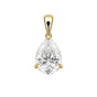 2 Ct Pear Cut Lab Grown Diamond Pendant — VS1 Clarity, 18k Gold Vermeil