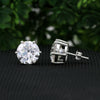 2 Ct Round Cut Lab Grown Diamond Earrings - View 3