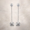 6 Ct Round Cut Lab Grown Diamond Earrings - View 3