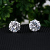 3 Ct Round Cut Lab Grown Diamond Earrings - View 2