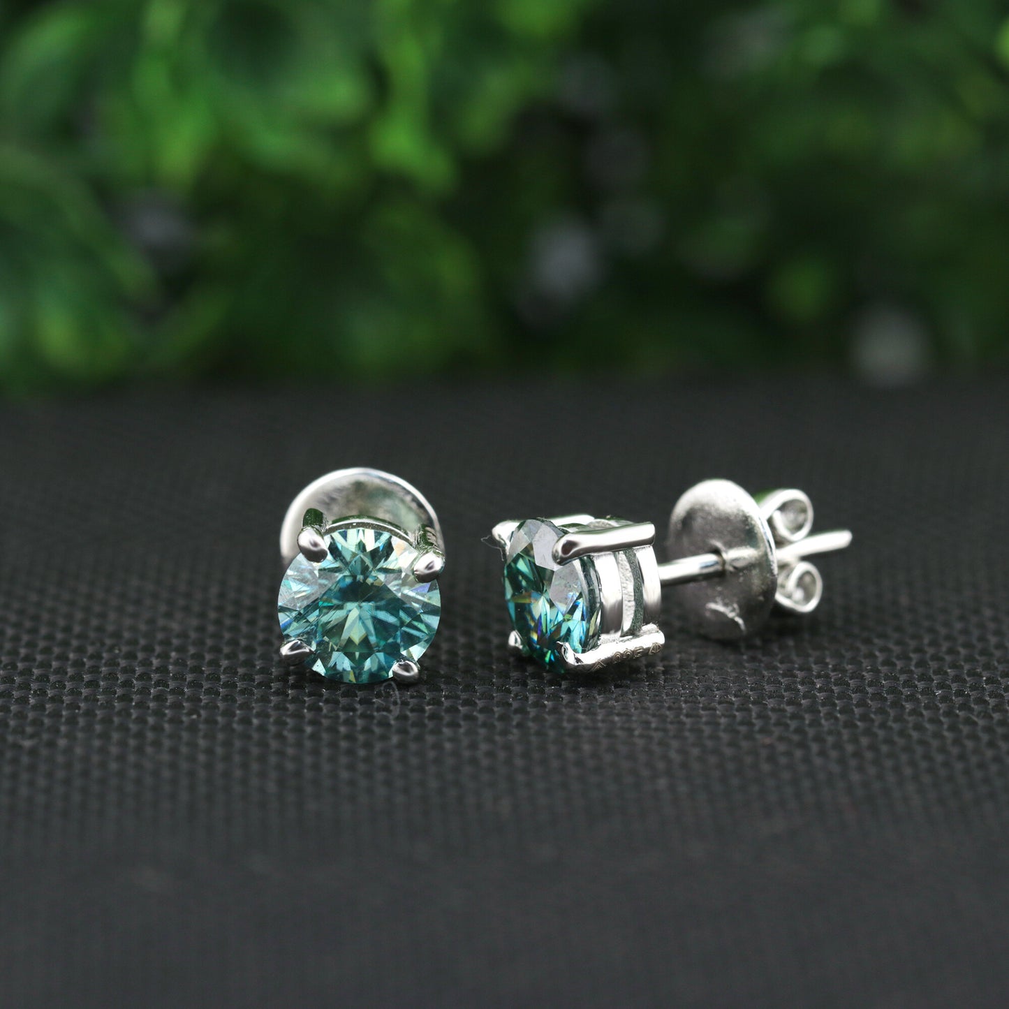 2 Ct Round Cut Lab Grown Diamond Earrings - View 2