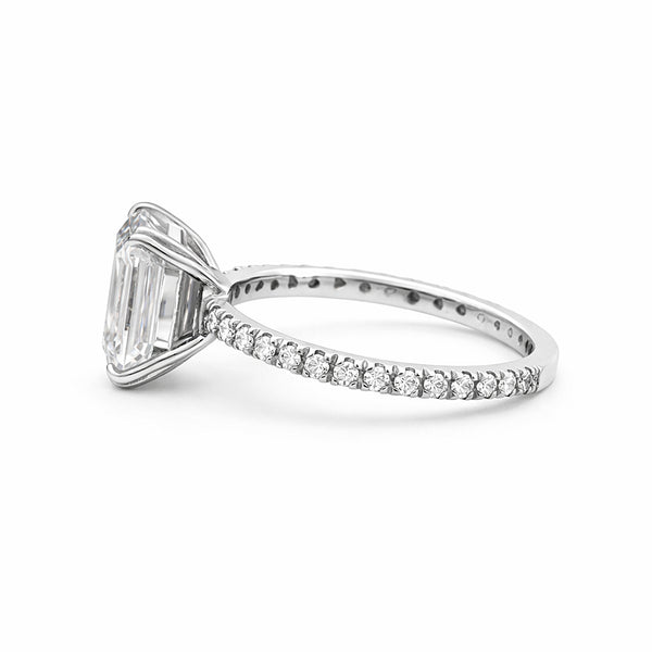 3.30 Ct Emerald Cut Lab Grown Diamond Ring - GEMHUB & CO. - View 2