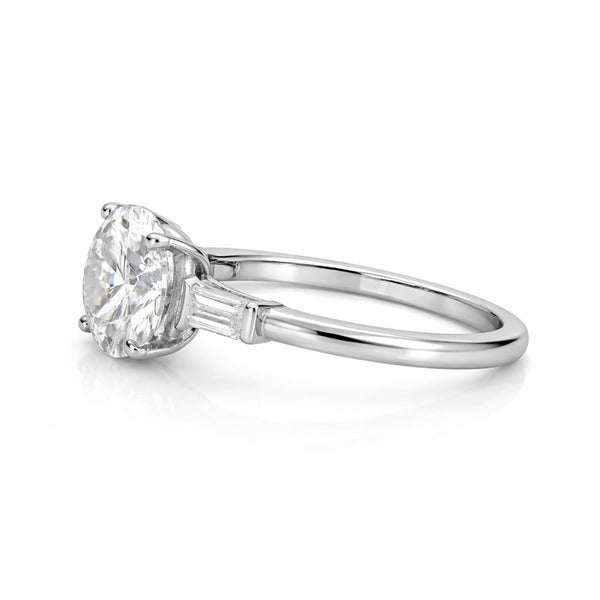 3.50 Ct Round Cut Lab Grown Diamond Ring - GEMHUB & CO. - View 2
