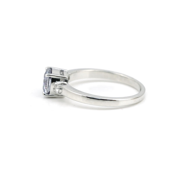 2.00 Ct Cushion Cut Blue Lab Grown Diamond Ring - GEMHUB & CO. - View 4